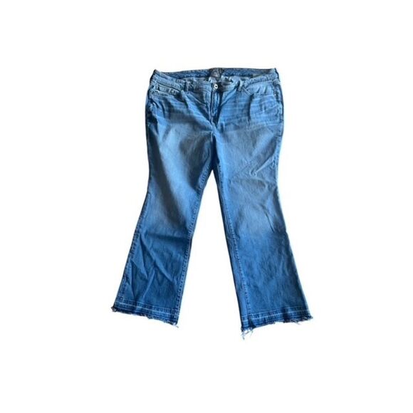 Torrid Denim Blue Jeans Vintage Stretch Mid Rise Slim Bootcut Plus Size 24 24S - Picture 1 of 8